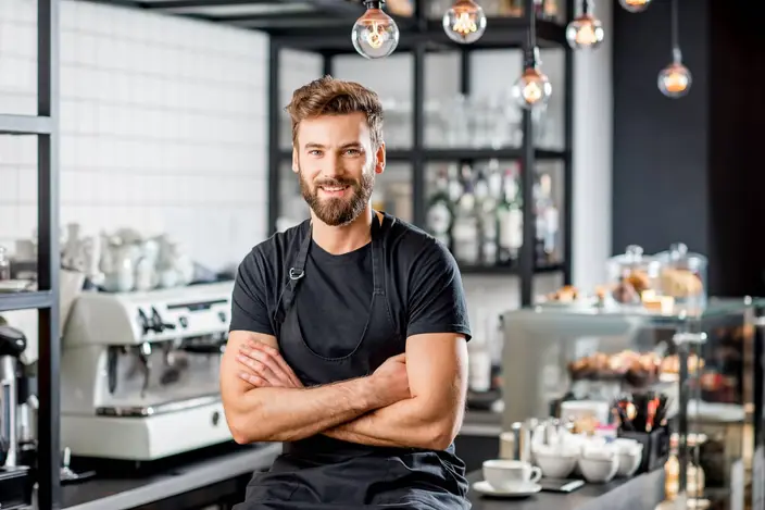 Barista in a commercial setting