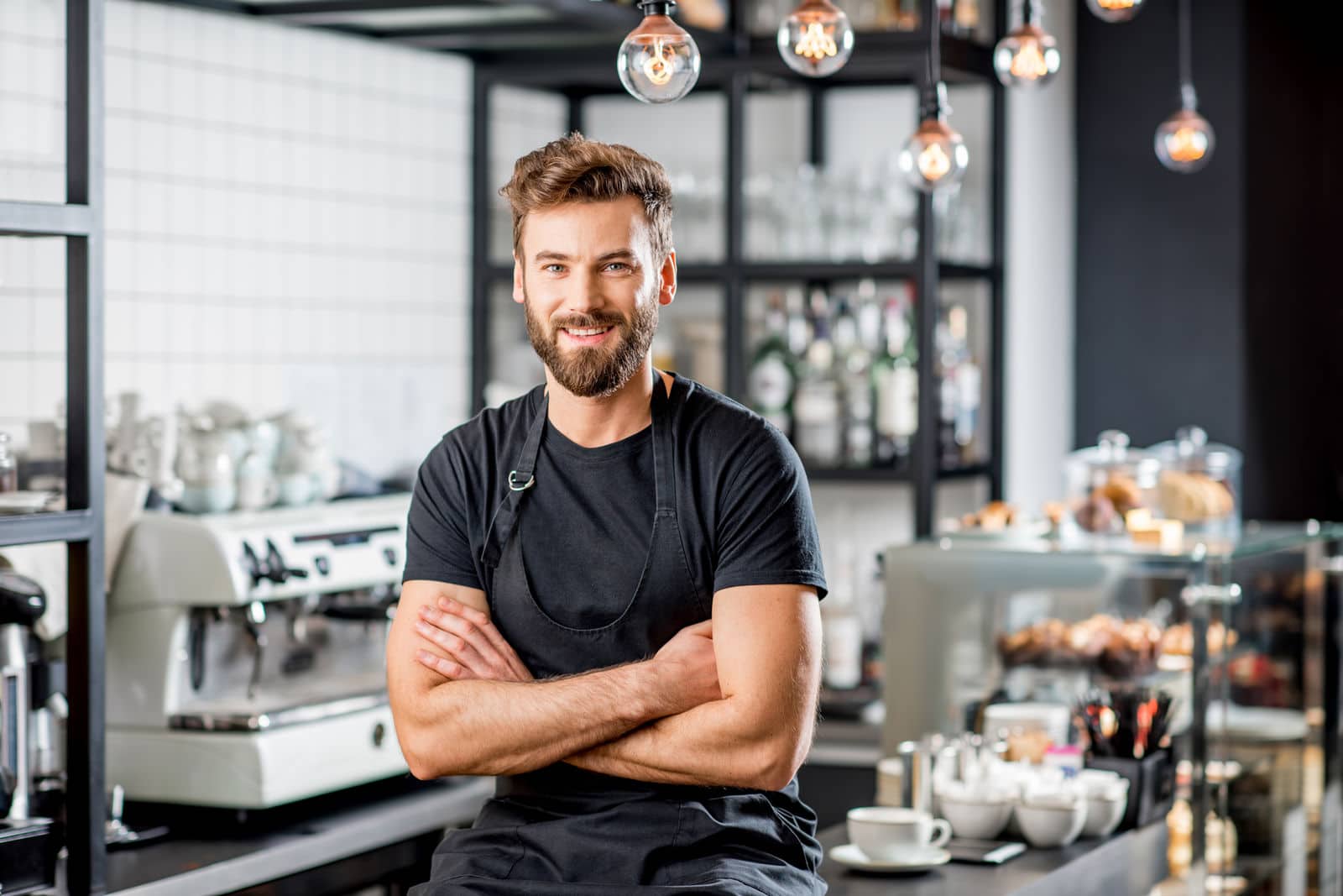 Barista in a commercial setting