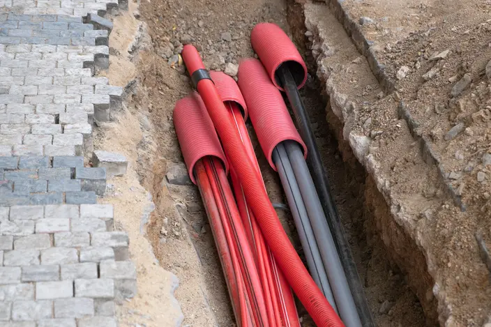 Commercial mains electrical cabling