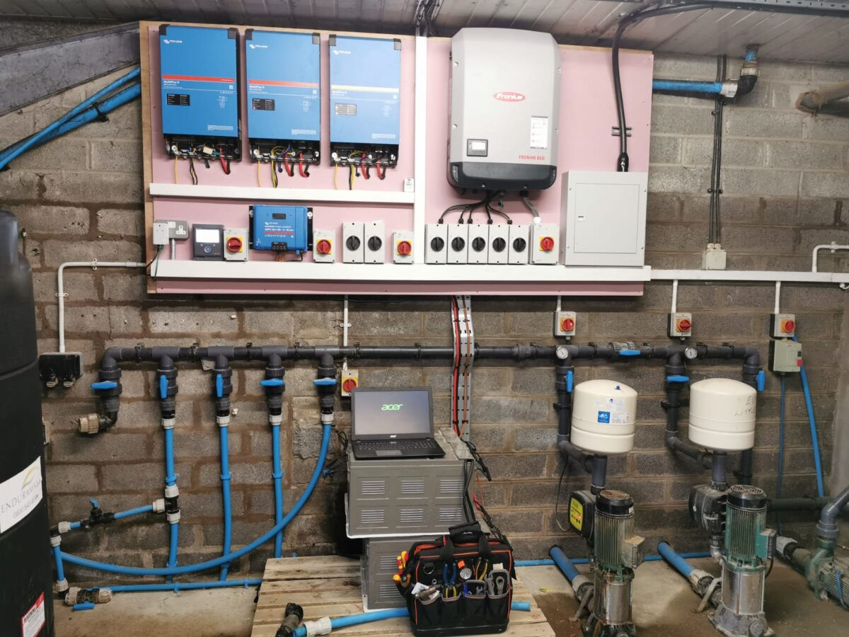 Off-grid solar PV installation